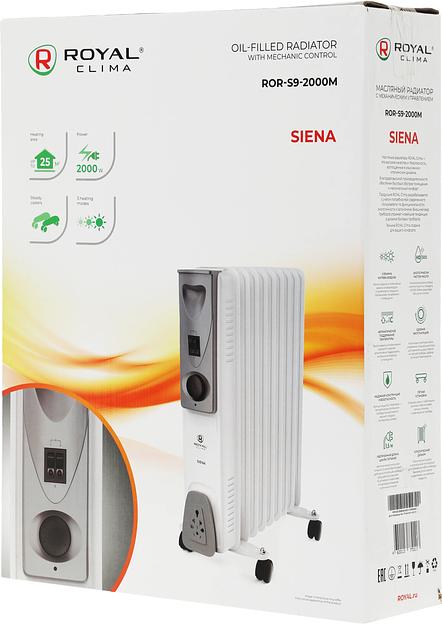 Радиатор масляный Royal Clima Siena ROR-S9-2000M 2000Вт белый/серый фото 9