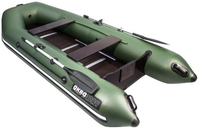 Лодка Аква 3200 СК, киль, 3200*1420*400 мм., цвет: зеленый фото 1