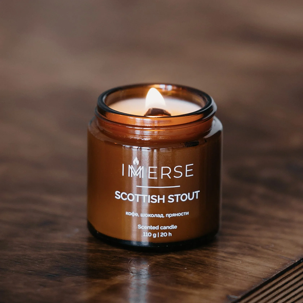 Ароматическая свеча Immerse «Scottish stout» 110 мл ОПТ фото 3