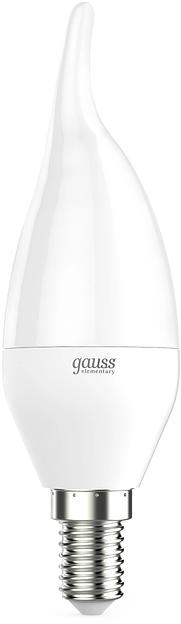Лампа светодиодная Gauss Elementary 6Вт цок.:E14 свеча 220B св.свеч.бел.теп. (упак.:10шт) (34116) фото 2