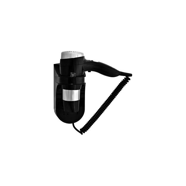 Фен PUFF 1600BlB, 1600Вт, черный и серебристый фото 1