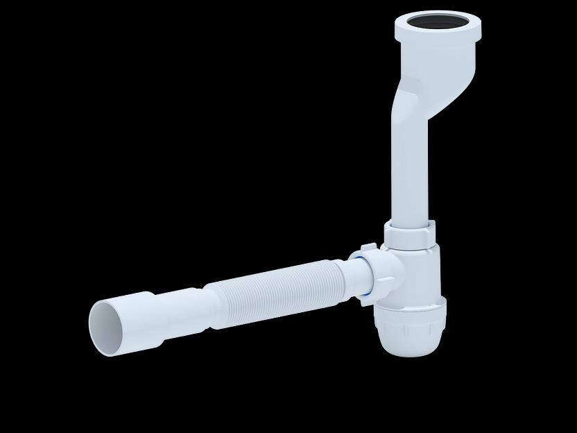 Сифон для писсуара АНИ c гибкой трубой 32х40/50 фото 1