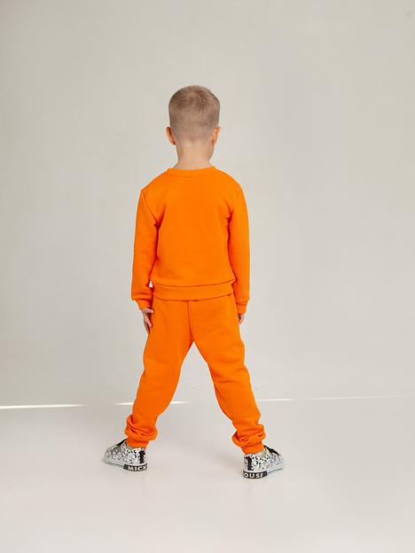 Брюки детские из футера цвет оранжевый ОПТ фото 2