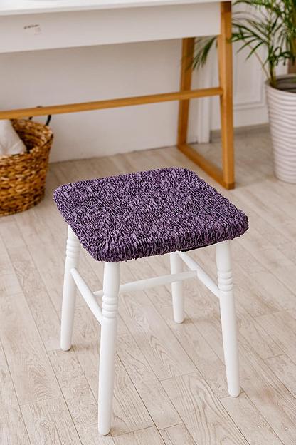 Чехол на табурет Чехлы&Пледы «Виктория» сирень (2 шт) ОПТ фото 1
