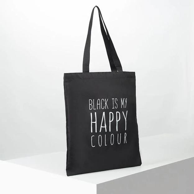 Эко-сумка шопер черная, под заказ фото 1