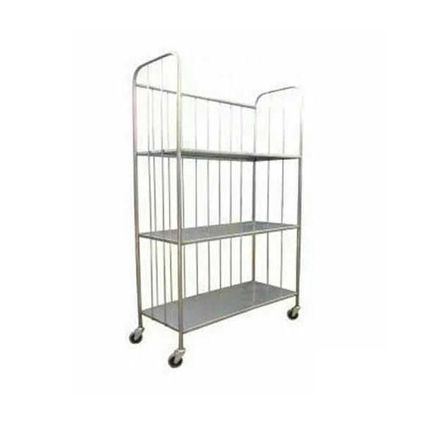 Тележка-стеллаж для прачечной ТП 21 из нержавейки фото 1