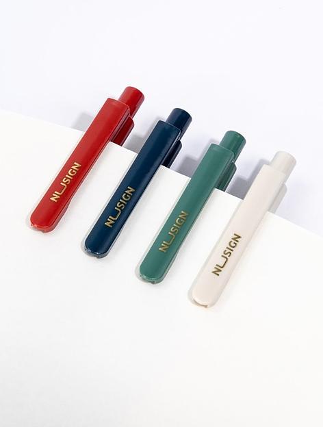 Набор ручек гелев. автоматическая Deli Nusign (NS646-P) ассорти черн. черн. кор.карт. (12шт) линия 0.5мм резин. манжета фото 6