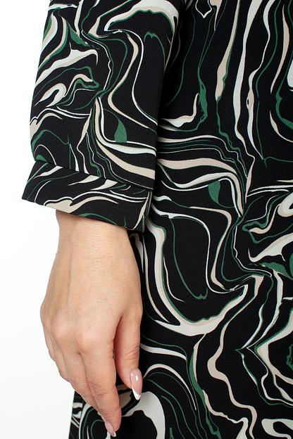 Платье женское  6045/02/Черный, зеленый  фото 5