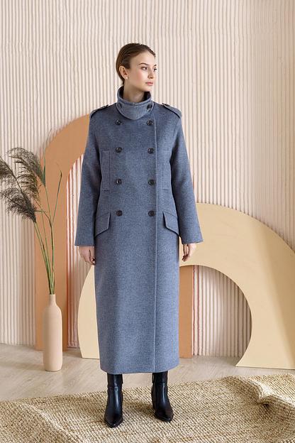 Женское демисезонное пальто Mmoda тёмно-серый, арт.22М19 фото 4