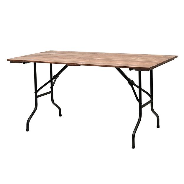 Стол Лидер 2 складной уличный из реек 1500x800 мм фото 1