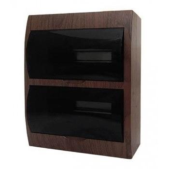 EKF pb40-n-24-dark Щит распределительный навесной ЩРН-П-24 темное дерево IP41 EKF PROxima фото 1