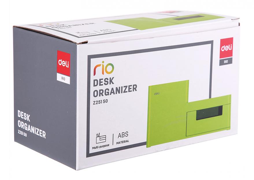 Органайзер настольный Deli EZ25150 Rio 175x90x92мм зеленый пластик фото 5