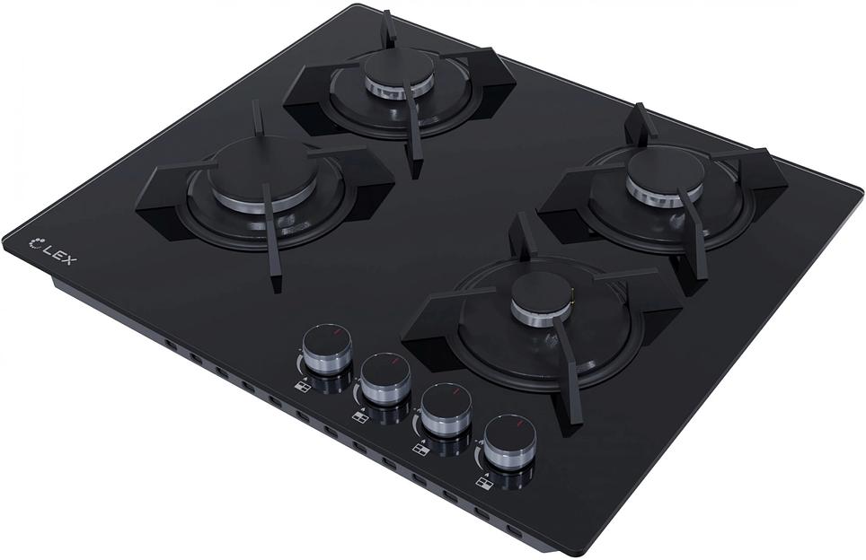 Газовая варочная поверхность Lex GVG 643A BBL черный фото 2