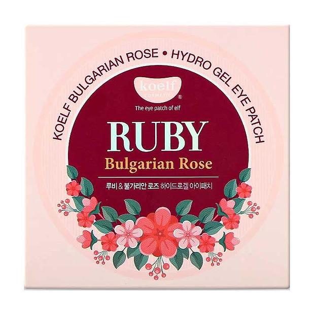 Патчи гидрогелевые с рубиновой пудрой и экстрактом болгарской розы Koelf, Опт фото 1