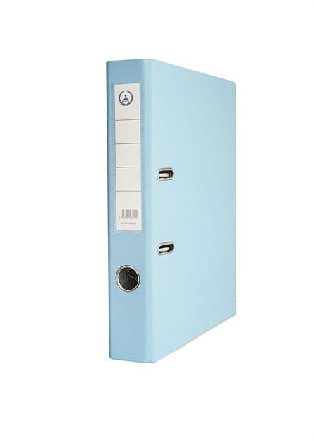 Папка-регистратор «Консул» серия Эксперт, 50 мм с металлическим уголком и кармашком со сменным вкладышем, голубая, опт фото 1
