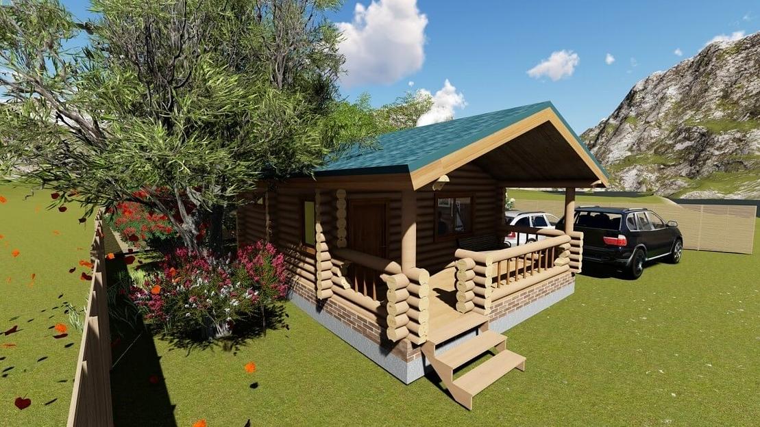 Проект дом из бруса «Давыдов» фото 1