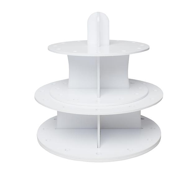 Подставка для кейкпопсов Пирамида 3 яруса белая фото 1