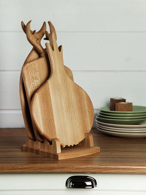 Набор разделочных досок на подставке фото 2