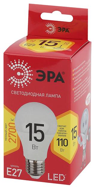 ЭРА Б0046355 LED A60-15W-827-E27 R (диод, груша, 15Вт, тепл, E27) фото 2