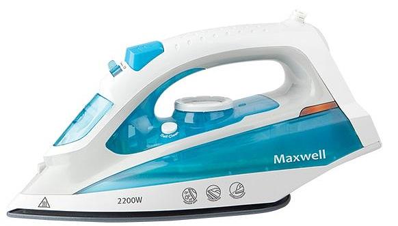 Утюг Maxwell MW-3055B 2200Вт белый/голубой фото 1