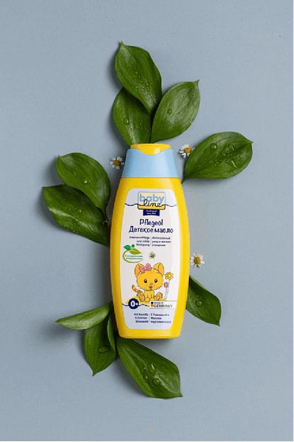 Детское масло для ухода и массажа с ромашкой и подсолнечником Babyline 250 мл ОПТ фото 5