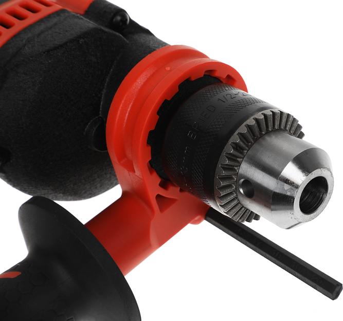 Дрель ПАРМА ДЭ-01-13/800РУ [02.025.00003] { 800Вт; 13мм; 0-3100; реверс; удар; мет.редуктор; бок.рукоятка)(5 шт/кор } фото 6