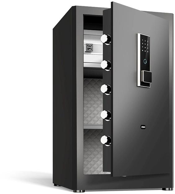 Сейф Deli ET597 электронный/ключевой/биометрический трейзер трейзер-лоток фото 1