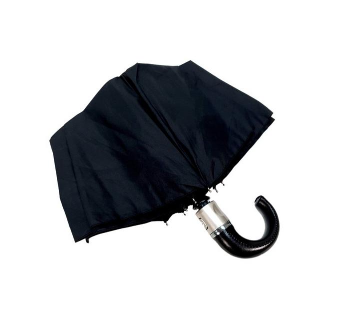 Зонт мужской «Diniya» 58 см Х8К Чёрный с серебряной вставкой на ручке, опт фото 1