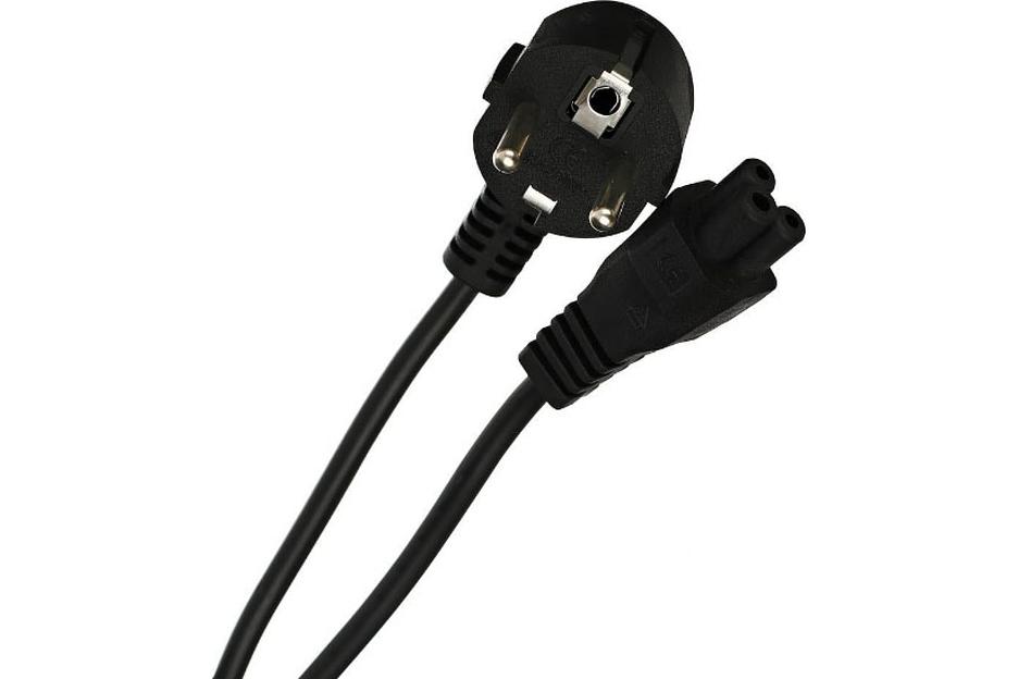 Кабель питания для ноутбуков 3-pin (угловая Евровилка) 3G*0.5mm2 VCOM, 3m VCOM CE022-CU0.5-3M фото 2