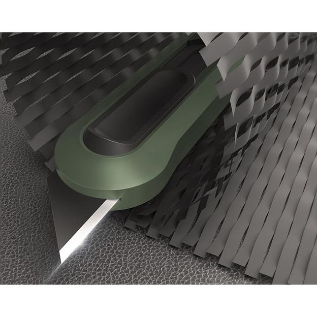 Нож Deli Технический нож "Home Series Green" Deli HT4008L Т-образное лезвие с механизмом автоматического возврата, эксклюзивный дизайн, корпус из высококачественного софттач пластика фото 2