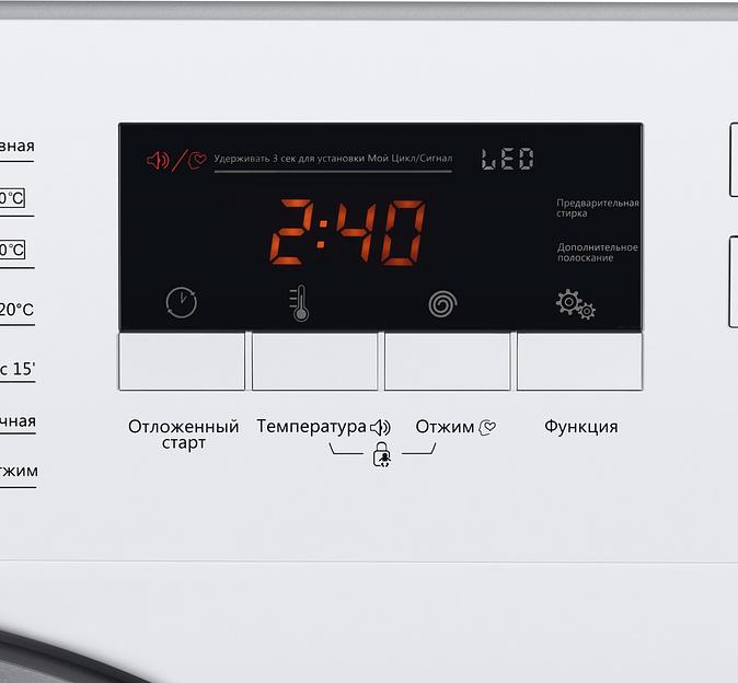 Стиральная машина Maunfeld MBWM148S класс:A+++ загрузка до 8кг отжим:1400об/мин белый фото 9