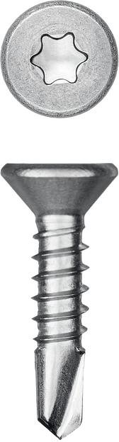 KRAFTOOL DS-C, 13 х 4.2 мм, А2, сверло, потайная головка, ТХ20, 600 шт, саморез нержавеющий (300932-42-013) фото 1