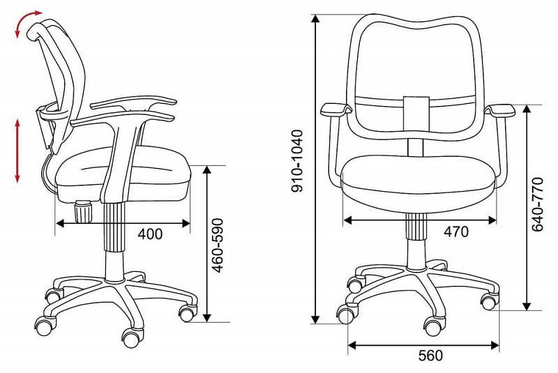 Кресло детское Бюрократ CH-W797 коричневый сиденье коричневый TW-14C сетка/ткань крестовина пластик пластик белый фото 4