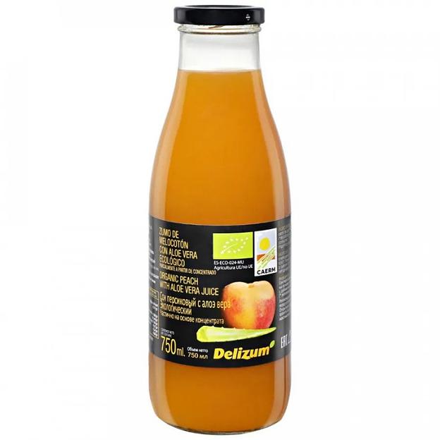 Био-сок персика и алоэ Delizum, 200 мл ОПТ фото 2