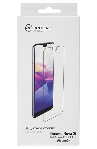 Защитное стекло для экрана Redline черный для Huawei Nova 3i 1шт. (УТ000017128) фото 1