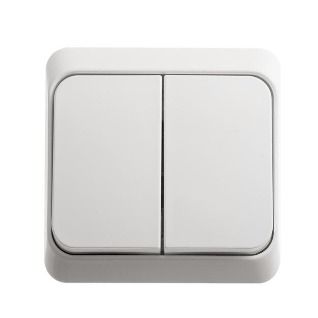 Systeme electric BA10-002B ЭТЮД О/У 2-клавишный ВЫКЛЮЧАТЕЛЬ 10 АХ, БЕЛЫЙ, Россия фото 4