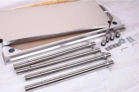 Стол стандарт из нерж. стали 120х60 см с одной полкой фото 2