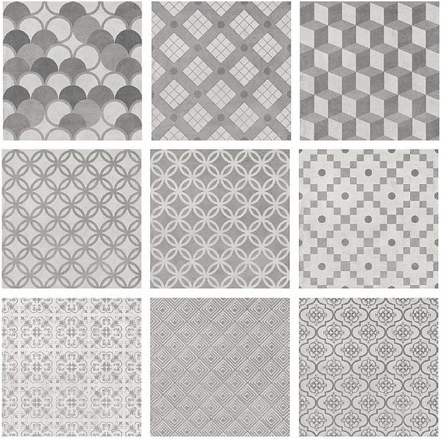 Керамогранит KERAMA MARAZZI Карнаби-Стрит 200х200 орнамент серый SG1576N цена за м2 фото 1