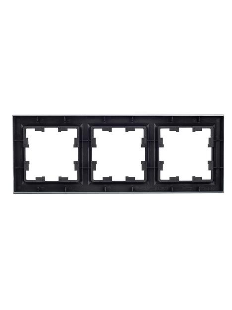 IEK BR-M32-K46 BRITE Рамка 3-мест. РУ-3-БрС сталь фото 4