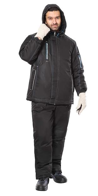 Костюм «Сириус-Алекс»зимний куртка и брюки, чёрный ОПТ фото 2