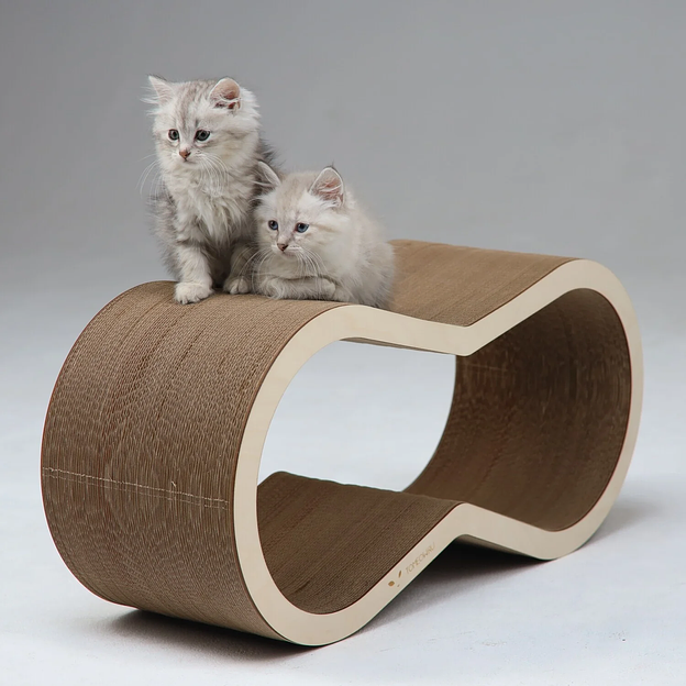 Когтеточка Тумяу «Вилс» с деревянным ободком, Premium, светлое дерево, опт фото 1