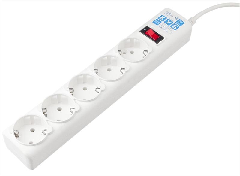 PowerCube Фильтр-удлинитель (SPG-B-0,5M-WHITE) РС 0,5м 5р, бел. 10А фото 2