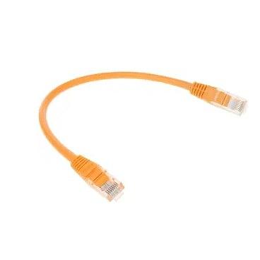 Патч-корд UTP Cablexpert PP12-0.25M/O кат.5e, 0.25м, литой, многожильный (оранжевый) фото 1
