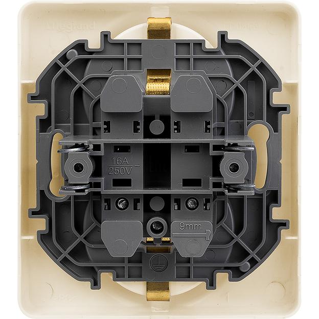 Legrand 673751 Розетка 2 x 2К+З - немецкий стандарт - 16 А - 250 В~ - INSPIRIA - слоновая кость фото 2