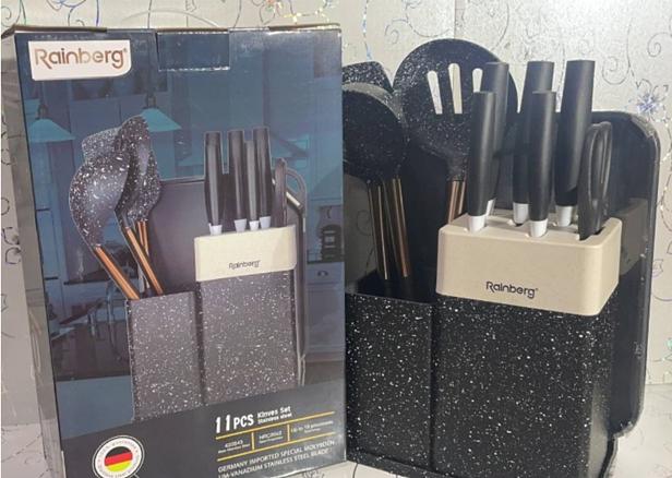 «Rainberg» набор ножей RB-2221 + кухонные инструменты, разделочная доска ОПТ фото 1