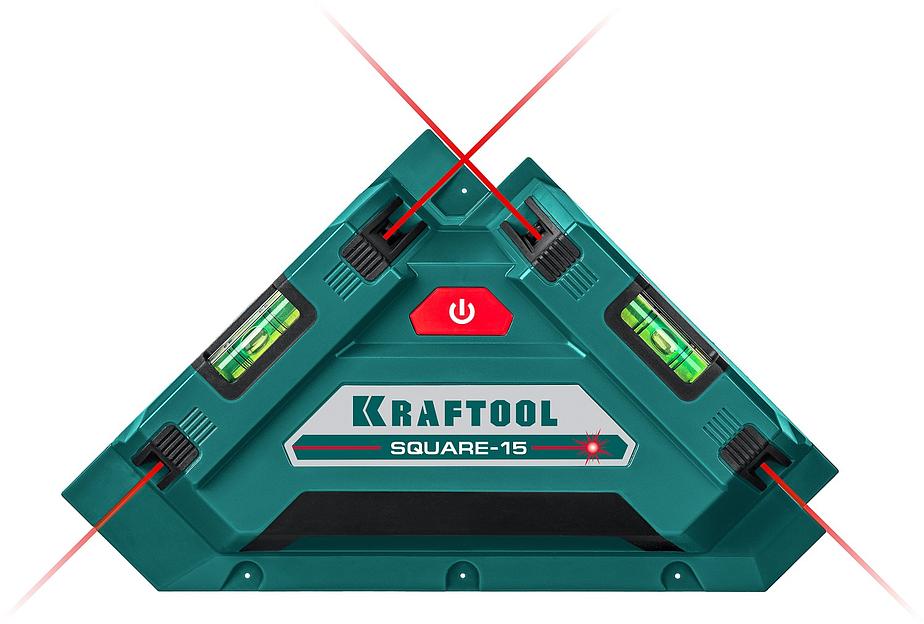 KRAFTOOL Square-15, лазерный угольник для кафеля (34705) фото 1