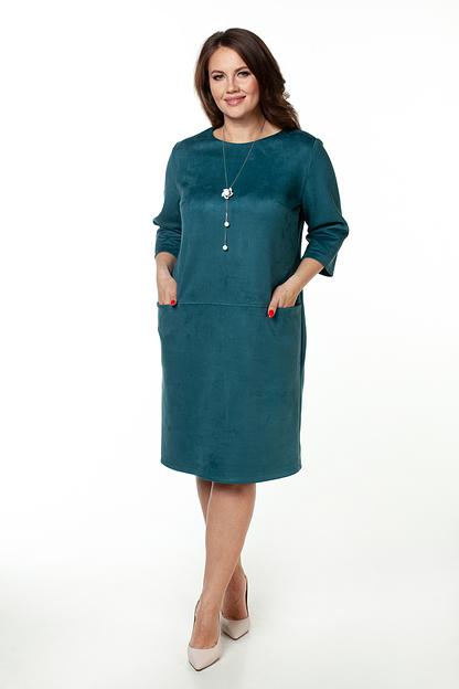 Платье эко-замша 6042/07/Бирюзовый фото 6