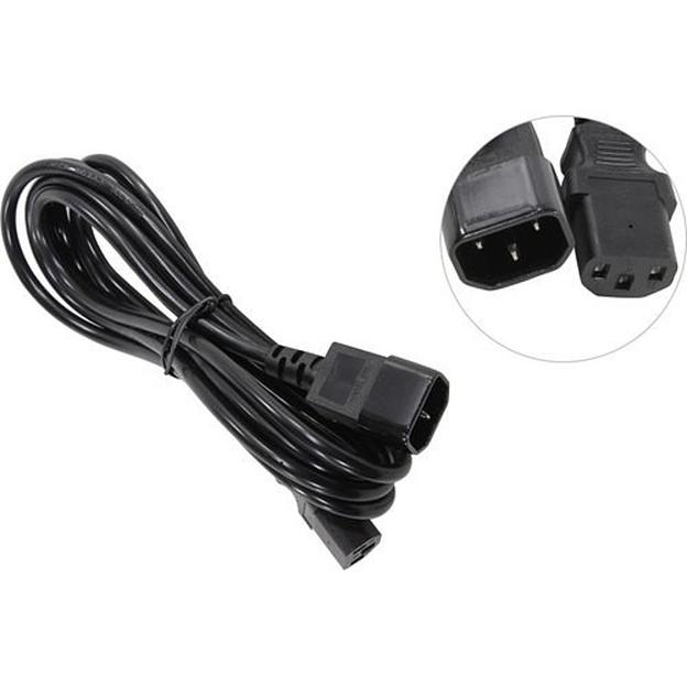 Exegate ES280989RUS Кабель монитор - компьютер (UPS->устройство) ExeGate Special EC-3S (IEC 320 С13->С14) 3*0.5mm2, CCA, черный, 3м. фото 1