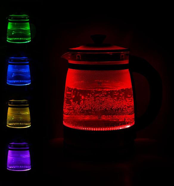 Чайник электрический Kitfort KT-6119 1.7л. 2200Вт прозрачный (корпус: стекло) фото 6