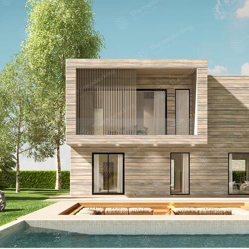 Фасадная доска «Термобереза» (косой планкен) опт фото 2